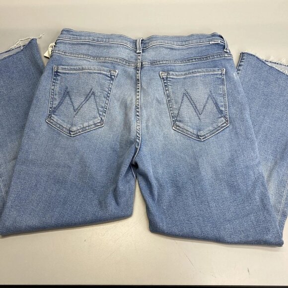 NEW MOTHER Women’s The Lil Insider Crop Step Fray Jeans – Size 32P - Picture 9 of 13